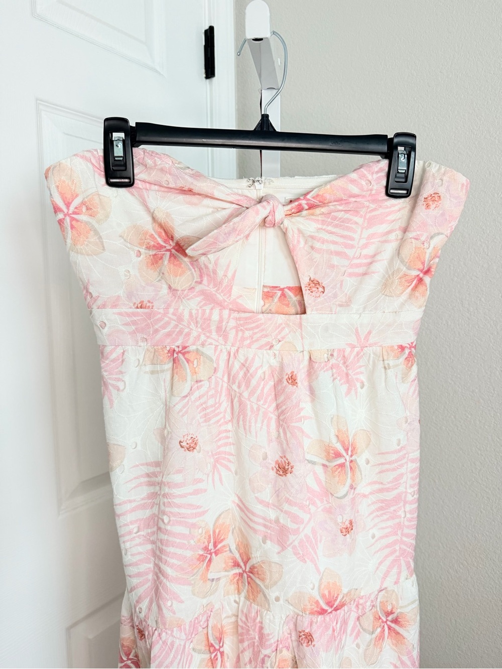 Hello Molly Dedicated To The Sun Floral Midi Dress White Pink Size Small US 4 - Picture 4 of 9